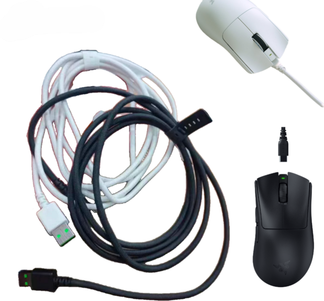 레이저 바이퍼 v4 데스에더 v4 pro 마우스 전용 오리지널 충전 케이블 C타입 8KHZ지원 VIPER DEATHADDER V3 PRO 바브사 데브사 완벽호환, 1개, 데스에더 V4 PRO 오리지널 충전케이블 블랙, 2m