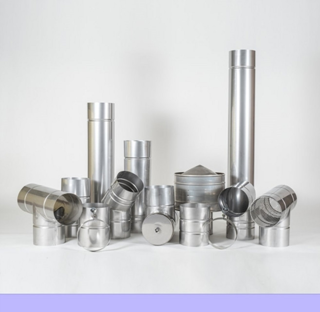 125mm 스텐연통 화목난로연통 펠렛난로 보일러 굴뚝, 90도엘보