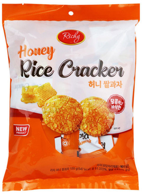 리키 허니 쌀과자, 120g, 2개