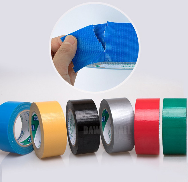 다우몰 국산 컬러 천 면테이프 48mm X 25M 강력 청테이프, 흑색(검정색) 48mm(폭) X 25M(길이)