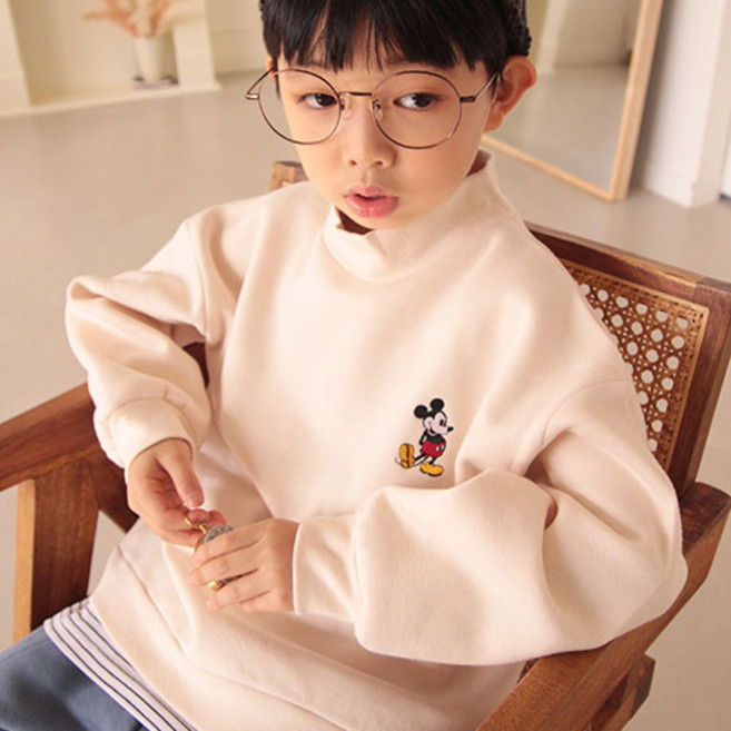 소년마켓 아동용 기모 미키폴라 맨투맨