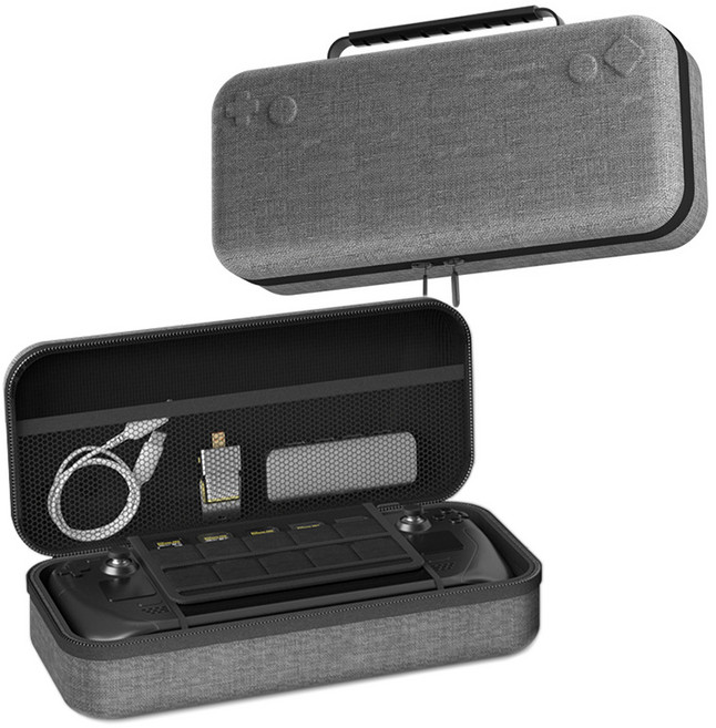 스냅케이스 스팀덱 올인원 파우치 하드 케이스 ST1, 그레이, 1개