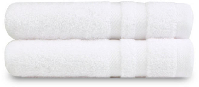 쉬라즈 더블보더 40수 바스타월 450g 대형수건, 아이보리, 2개