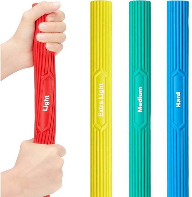 플렉스바 엘로우 1단계 여성노인/ 전완근운동 골프 테니스엘보 팔운동 근력강화 재활치료, 1개