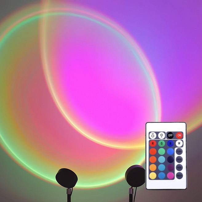 홈비 노을 석양 선셋 무드등 침실 거실 무드 조명 16컬러, 16컬러 선셋 무드등