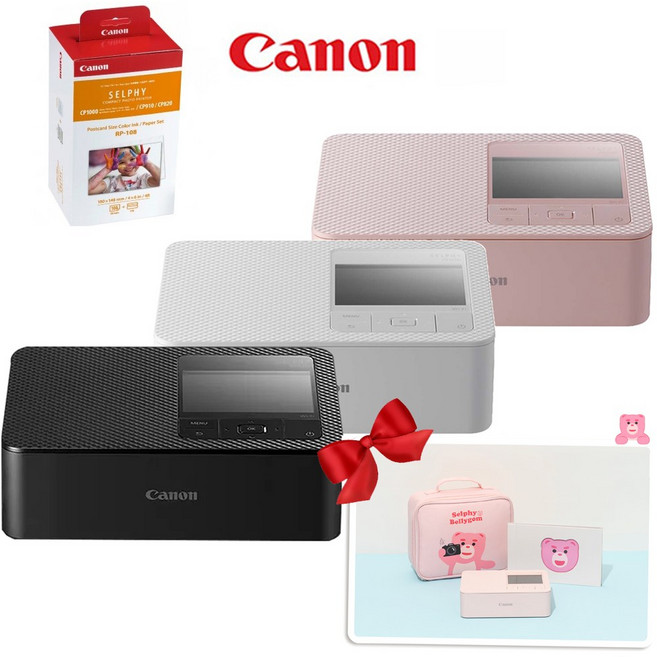 캐논 SELPHY CP1500 포토프린터 벨리곰 패키지, 핑크RP108용지포함