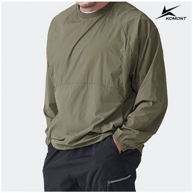 [코몽트] 남성 패커블 맨투맨 카키