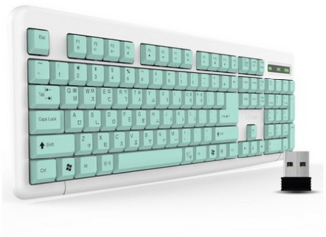 큐센 멤브레인 무선 일반형 키보드, MINT, 0 K1000