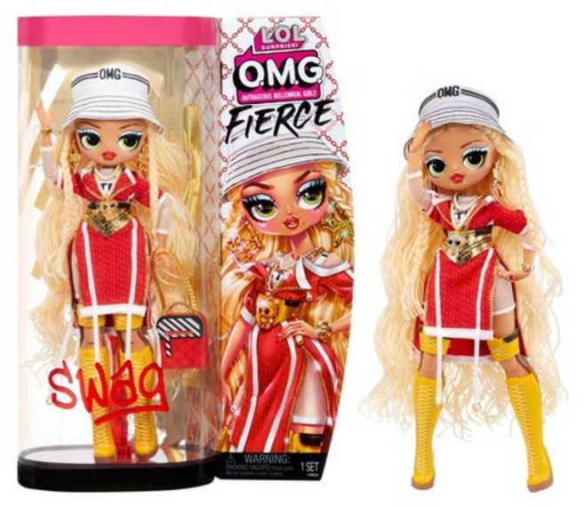 LOL OMG 特級時尚娃娃 驚喜寶貝蛋 盲盒 - 全家樂玩具, 詳見包裝, 紅色, 1個