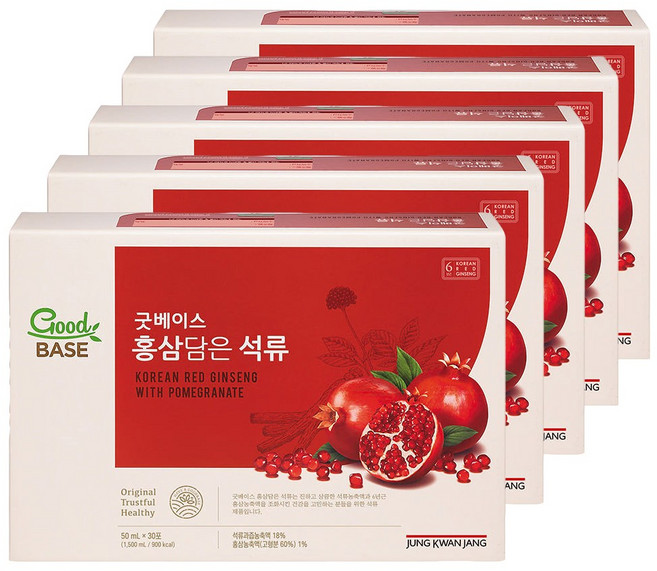 정관장 굿베이스 홍삼담은 석류 (쇼핑백 포함), 50ml, 90개