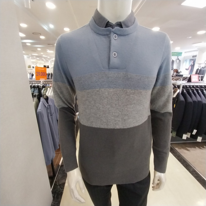 인디안 by (주) 세정 트레몰로 초초특가 가을 겨울 봄 까지 빅세일 셔츠가 레이어드된 하나로 가을 겨울 봄 남자 니트BP3F 8521