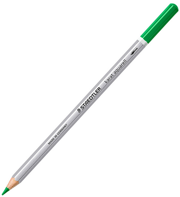 스테들러 카라트 아쿠아렐 수채색연필125 karat aquarell 125 60컬러 전문가용 낱색 1갑(6개입), 125-52(암녹색)