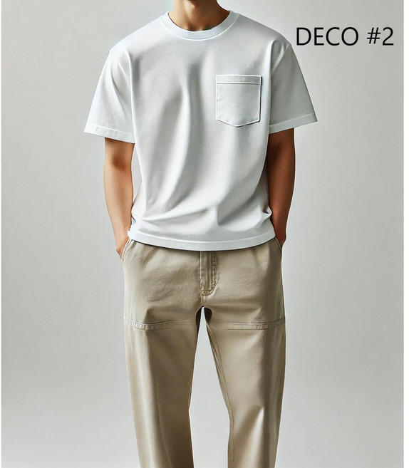 DECO 기능성 소로나 피케 포켓 반팔 2 자체 제작 옆 트임 No비침 10수 두께