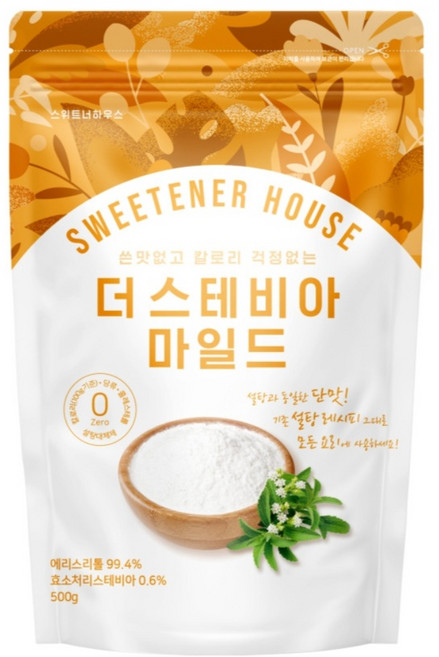 쓴맛없는 더 스테비아 마일드, 1개, 500g