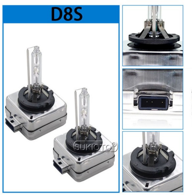 2PCS D8S OEM 55W hid 헤드 라이트 교체 4300K ​​6000k 자동차 바이 제논 프로젝터 예비 전구 BUICK Excell, 01 D8S 8000K