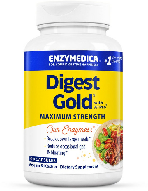 엔자이메디카 다이제스트 골드 AT프로 비건 캡슐, 90정, 2개
