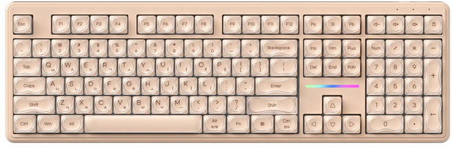 퓨리큐브 IP108 저소음 풀배열 멤브레인 108키 키보드 - 특조 기계식 감각 사무용 한글 각인 비투광 키캡 RGB 유선모드 파운데이션 시리즈, 유선, 리퀴드 파운데이션