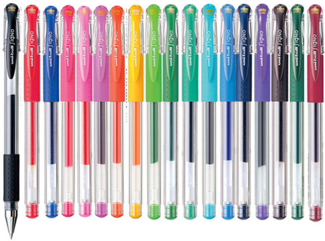 유니볼 시그노볼펜 겔 잉크 (UM-151) 0.38mm, 라이트블루