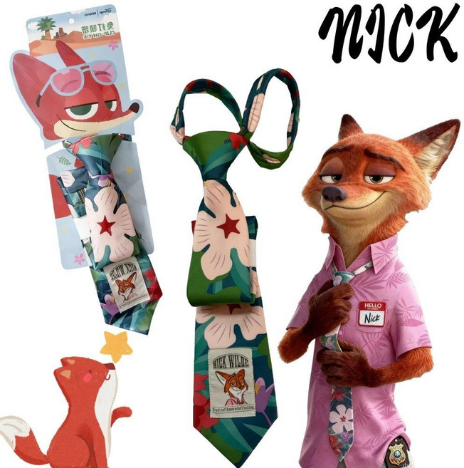 주토피아 2 캐릭터 닉 와일드 여우 넥타이 코스프레 코스튬