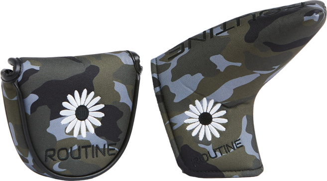 루틴골프 데이지카모 말렛 일자 퍼터커버, 1개, 화이트