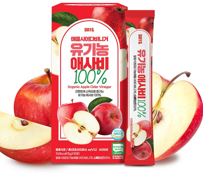 데이앤 유기농 애플사이다비니거 15p, 255g, 1개