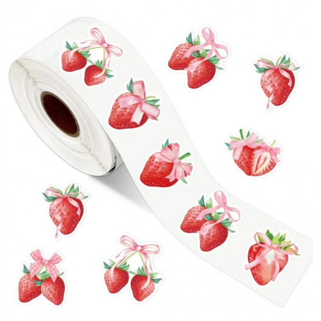 딸기 시리즈 스티커 과일 500pcs, 1세트, 혼합(S6178) 500매입