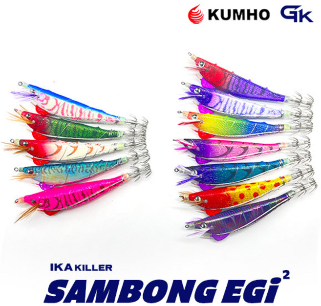 금호조침 이카킬러 삼봉 에기 GK-534 한치 갑오징어 쭈꾸미 무늬오징어 생미끼 에기, 금호조침 이카킬러 삼봉 9cm, 7, #7, 1개