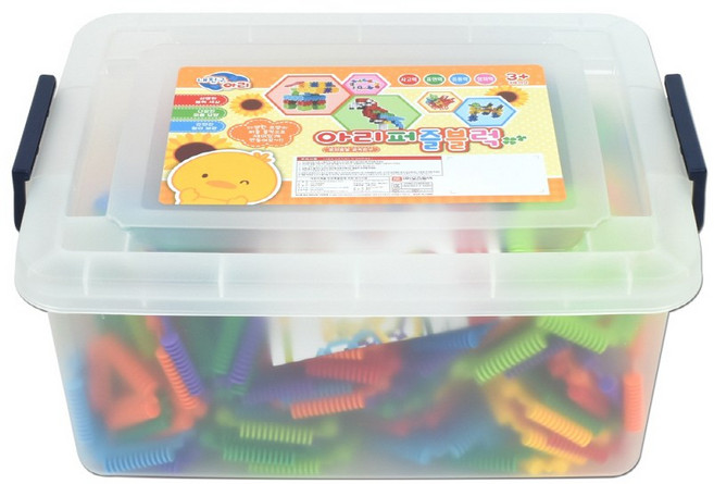 h37 오즈토이 아리 퍼즐블럭 리빙박스 도형 200p ar-301y-3x13 블록 보관함, 상세페이지 참조, 1개