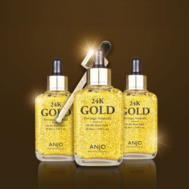 앙쥬 24K 골드 헤리티지 앰플 에센스 주름개선 피부보습 영양공급을 한번에, 90g, 2개