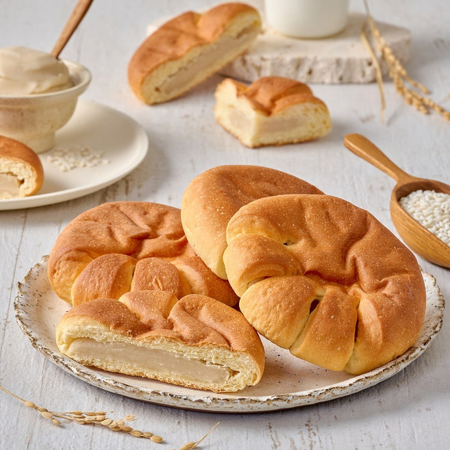 떡편 쌀로 만든 흰 앙금빵 옛날빵 5개입 개별포장, 5개, 100g