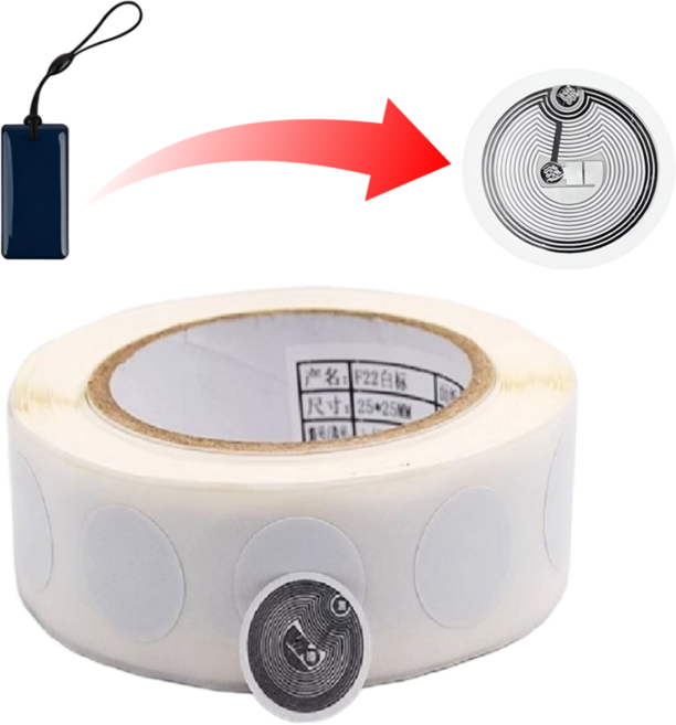 발본다 RFID 복사 스티커 NFC 도어락 13.56MHz ISO 14443A, 10개, CUID WHITE