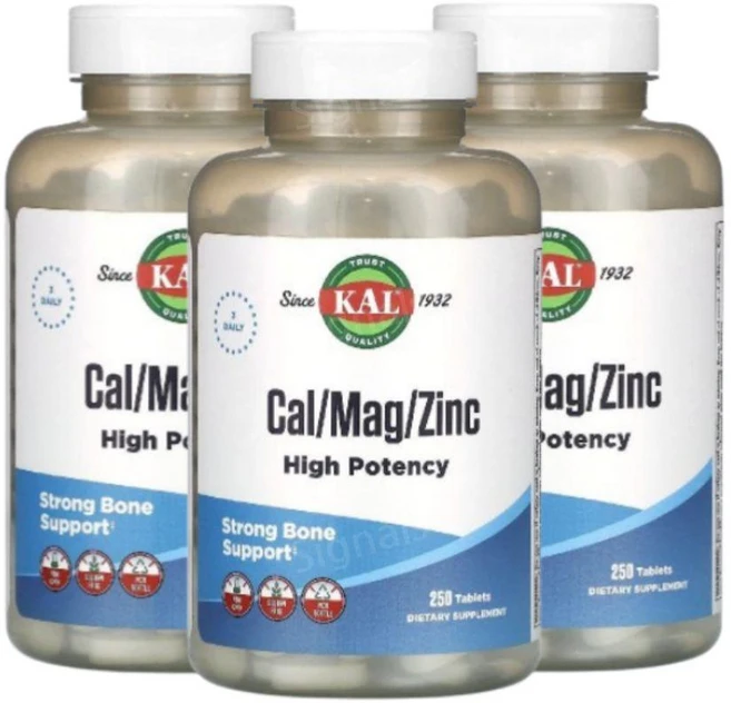 KAL Cal Mag Zinc 칼슘 마그네슘 아연 250정 3개 징크 - 쿠팡
