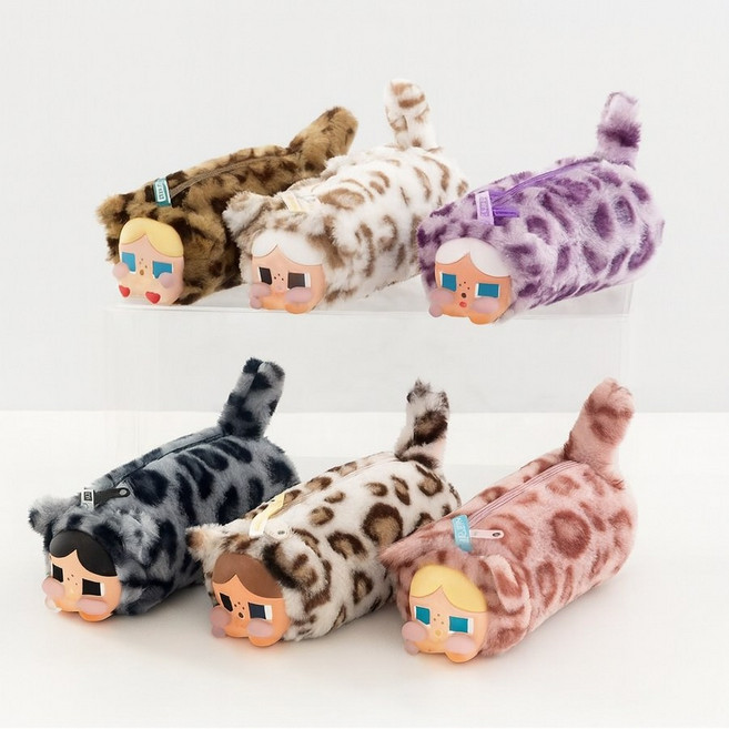 hybe 폭신하고 부드러운 크라이베이비 필통, 베이지, 1개