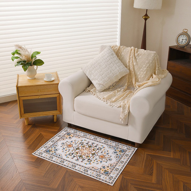 [2026] HM-CH 보헤미안 캐시미어 모조 거실 침실 대형 미니 세탁 러그