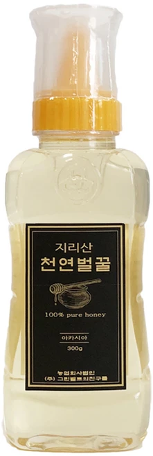 자연에서 온 지리산 자연벌꿀 자연산 아카시아꿀, 300g, 1개 - 쿠팡