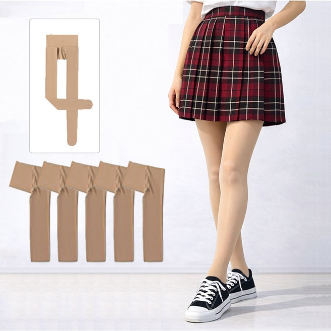 밀크린 올풀림방지 고탄력 학생스타킹 80D 5P 세트 직장인 쫀쫀한 팬티 스타킹