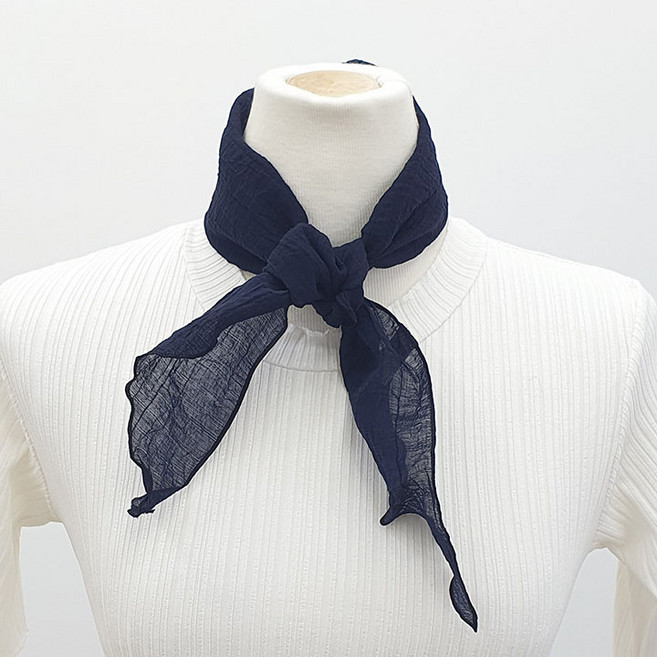 삼각 쁘띠 시원한 간절기 목 스카프 봄 여름 텐셀 무지 단색 국산