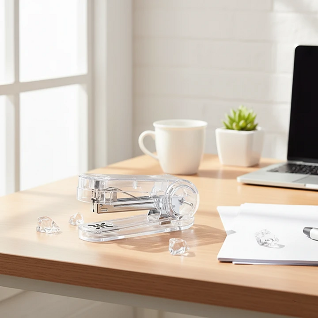 홈앤힐링 종이 호치케스 제본용 스테이플러 심 400개 포함, 1개, 크림 화이트