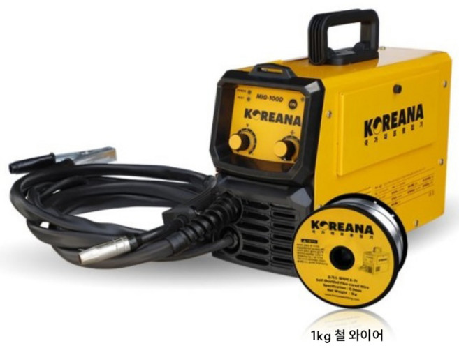공구왕황부장 코리아나 논가스 인버터 아크용접기 MIG-100D 철 스텐 호환, 1개, 코리아나 논가스 용접기 MIG-100D