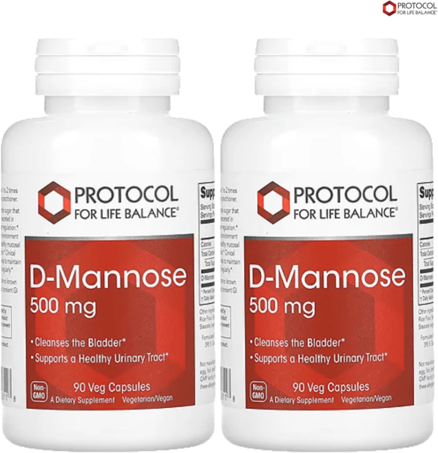 [90캡슐] 프로토콜포라이프밸런스 D-만노오스 500 mg 베지캡슐 90정 D-마노스, 2개 - 쿠팡