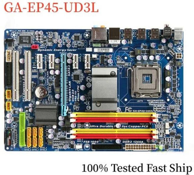 기가바이트 GA-EP45-UD3L 메인보드 P45 LGA 775 DDR2 ATX, 한개옵션0, 한개옵션1, 1개