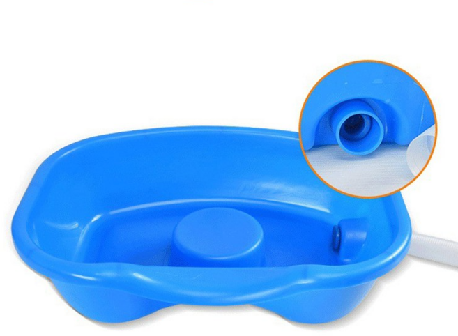 환자용 머리 세발기 머리감기 샴푸대 눕대야, 블루, 1개