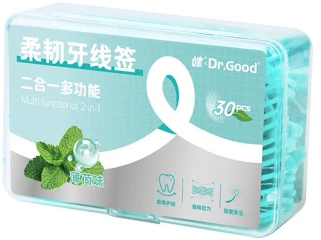 30PCS 과일 맛 치실 스틱 고급 이쑤시개 홈 세트 휴대용 및 일회용 케어 청소 구강 관리, 03 Mint flavor