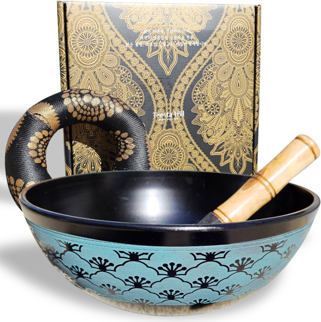 티스타힐 싱잉볼 대형 명상종 네팔 티벳 싱잉볼세트, 이너링볼 블랙B형, 1개