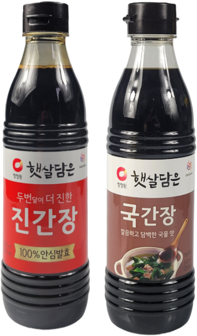 청정원 진간장500ml+국간장500ml, 1, 500ml