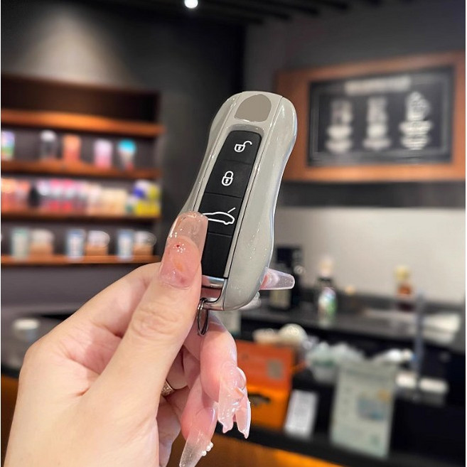 PRC 포르쉐 호환 키케이스 차키 키링 자동차 키홀더, B타입, 5_그레이