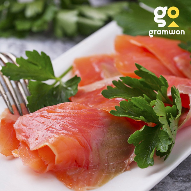 코호 손질 훈제연어 슬라이스 1kg 회 연어초밥 샐러드 스테이크, 훈제연어슬라이스