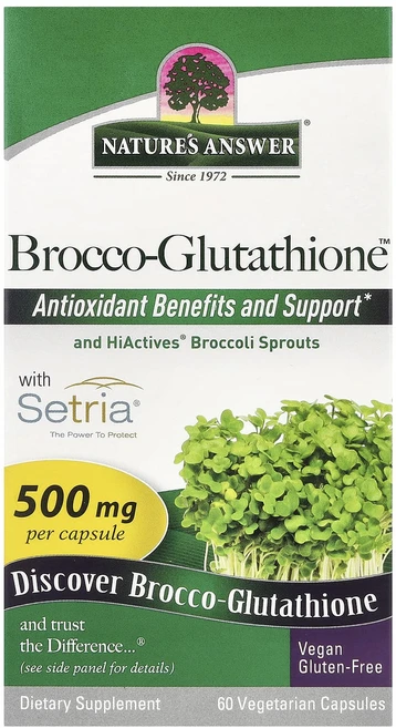 Nature's Answer Brocco-Glutathione 500mg 베지 캡슐 60정, Nature's Answer Brocco-Glut..., 1개 - 쿠팡