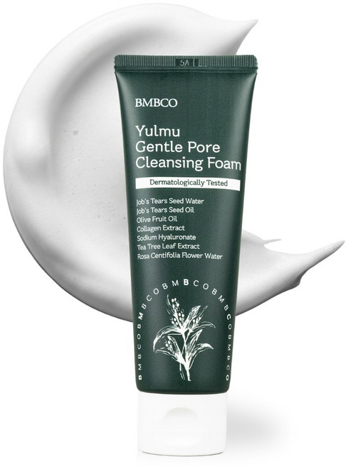 비엠비코 율무 모공 폼클렌징 | 피지 각질 요철 제거 | 선크림 메이크업 세안 | 저자극 민감성 클렌징폼, 1개, 120g