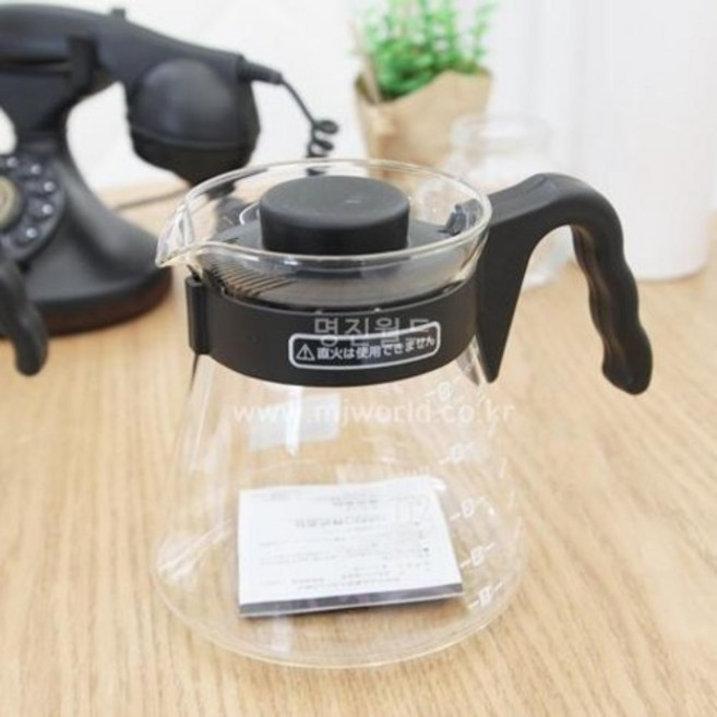 일본 하리오 유리서버/커피 주전자, 소 사이즈, 1개